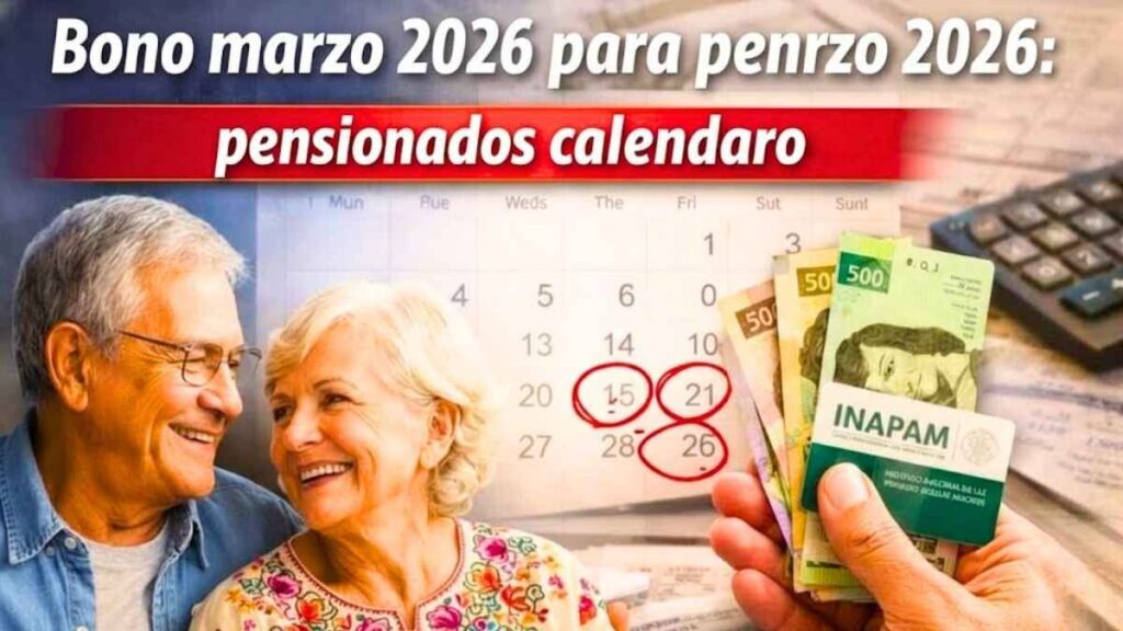 Bono marzo 2026 para pensionados calendario de pagos y beneficios