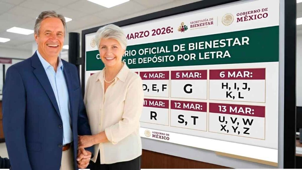Calendario Oficial Bienestar Marzo 2026 Pagos por Orden Alfabético