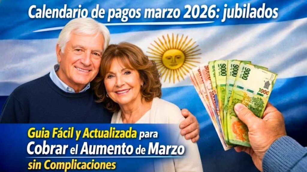 Calendario de pagos ANSES marzo 2026 jubilados argentinos y aumento actualizado