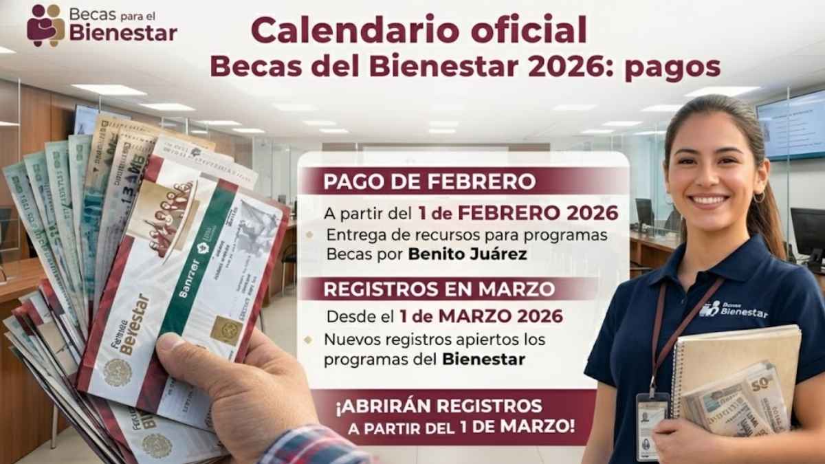 Calendario oficial Becas del Bienestar 2026 pagos en febrero y guía de inscripción en marzo