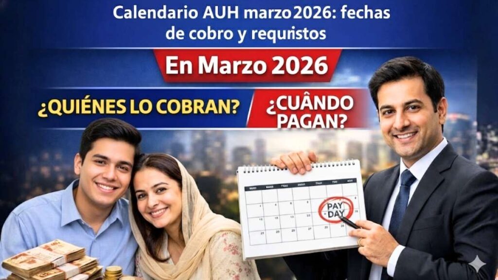 Calendario AUH marzo 2026 fechas de cobro y requisitos para $40.000