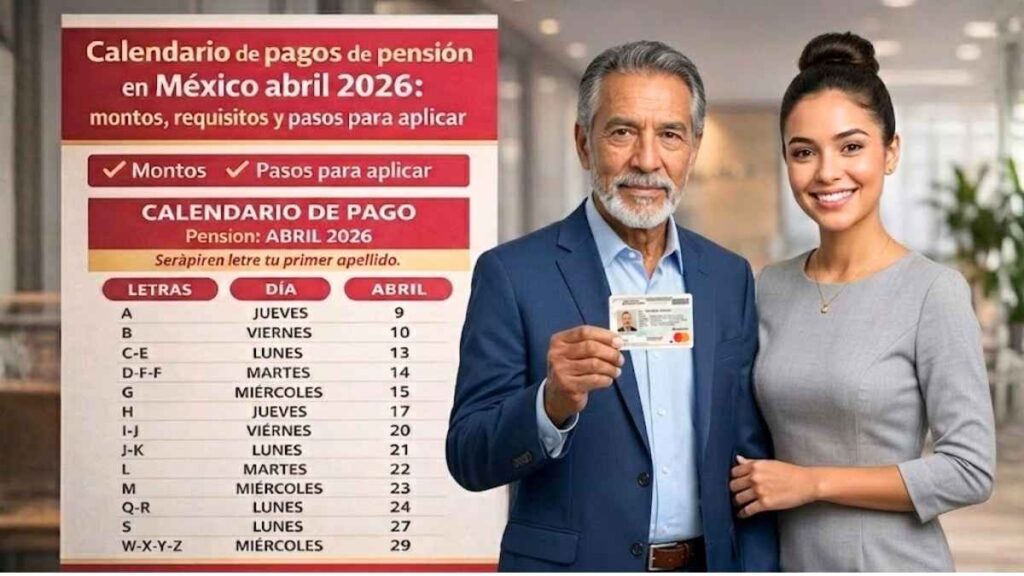 Pagos de pensión abril 2026 en México calendario completo montos oficiales y proceso para aplicar